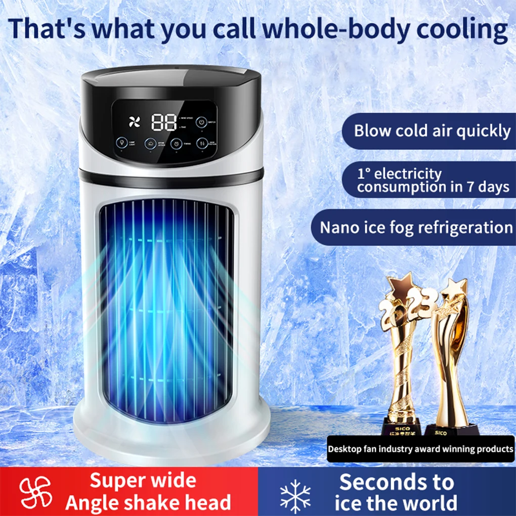 

ABS Portable Air Conditioner Fan USB Mini Household Desktop Air Conditioning Fan For Office Dormitory Humidification Fan