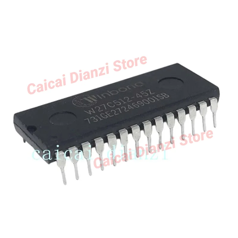 Circuito integrado IC Chips, microcontrolador, original, novo estoque, W27C512, W27C512-45Z, W27C512-45, 27C512, DIP28, 5 pcs por lote