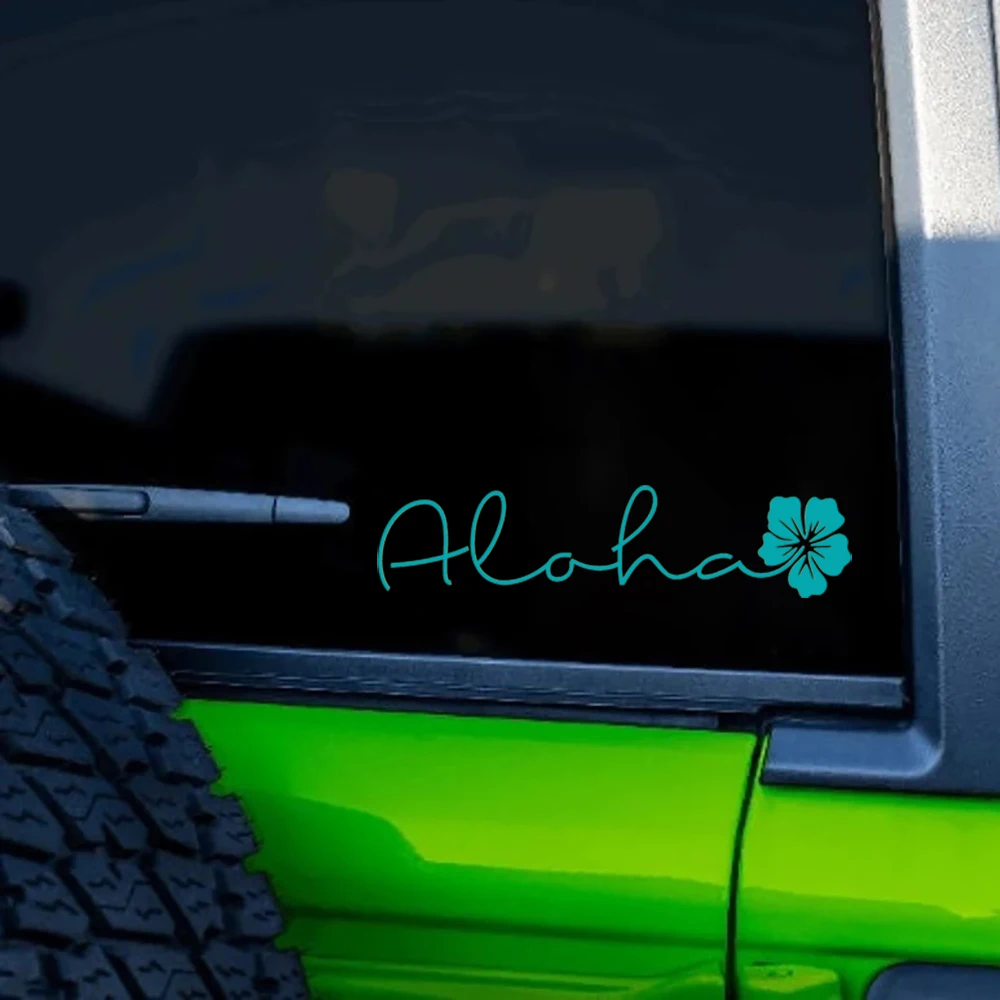 Aloha Hibiscus Car Sticker Camper Van Decal Caravan Motorhome Sticker