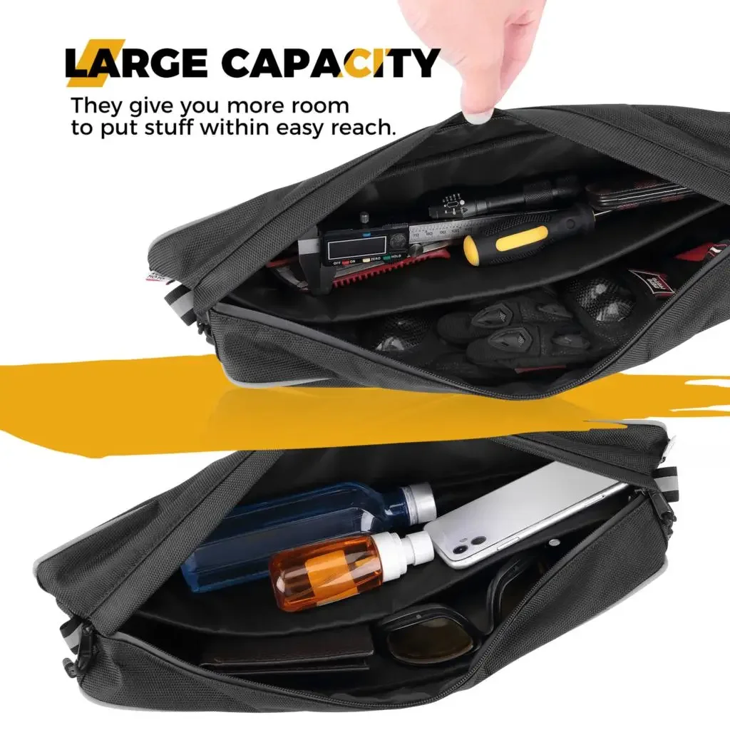 UTV Rear Corner Tool Storage Bags Waterproof Compatible with Polaris RZR Turbo  XP 1000 2014-2023 Wear Resistant Zippers Bags