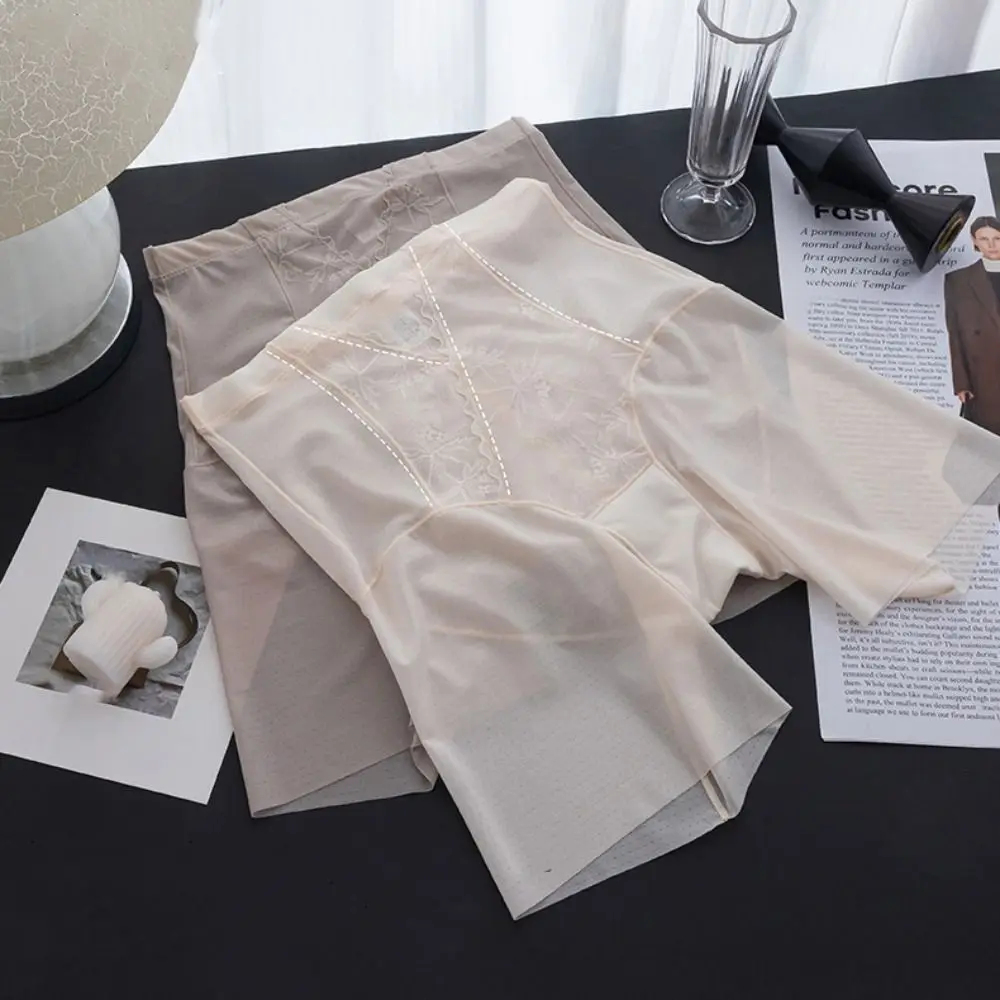 

Fashion Ultra-thin Ice Silk Panties High Waist Transparent Butt Lifter Briefs Shapers Shorts Tummy Control Underwear Summer