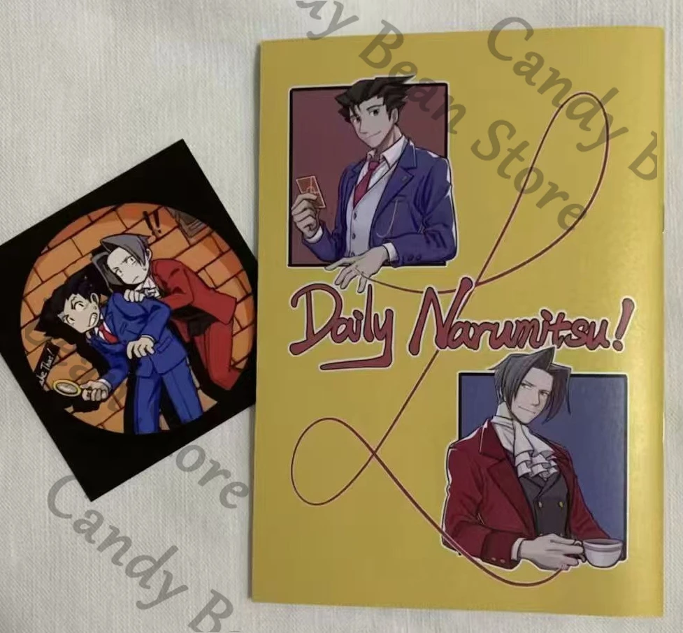 Ace avocat Phoenix Wright Miles Edgeworth Barok Anime Cosplay Caricature bande dessinée livres de dessin animé livre de contes de noël