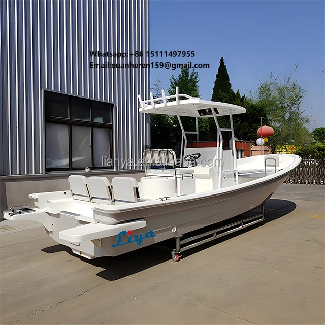 Liya 25ft Fishing Boats Without Engine Center Console Fishing Boat