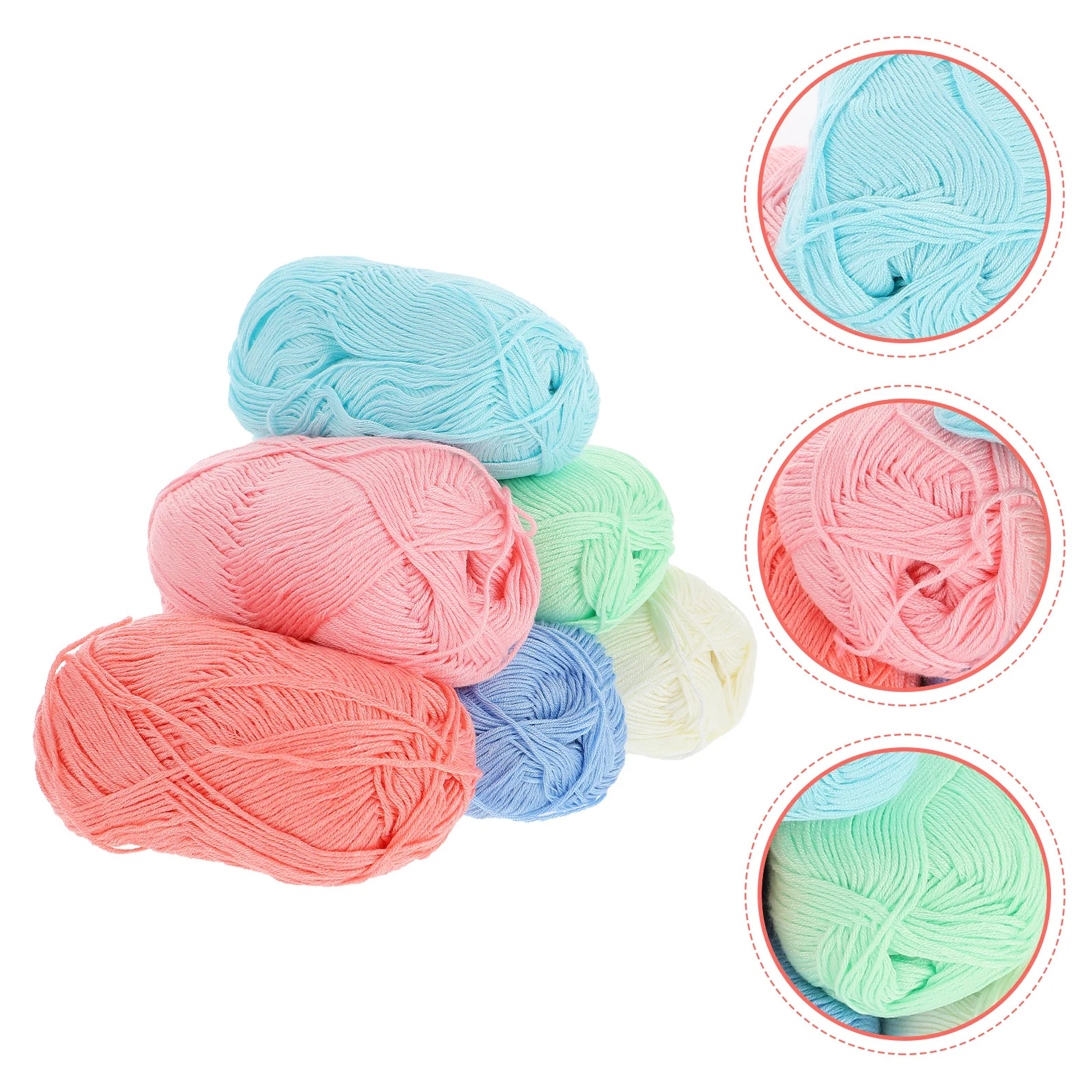 

6 Rolls Crochet Yarn Kit DIY Cotton Yarn Flexible Soft Touch Household Sewing Material Knitting Cotton Thread Pillowcase Cushion