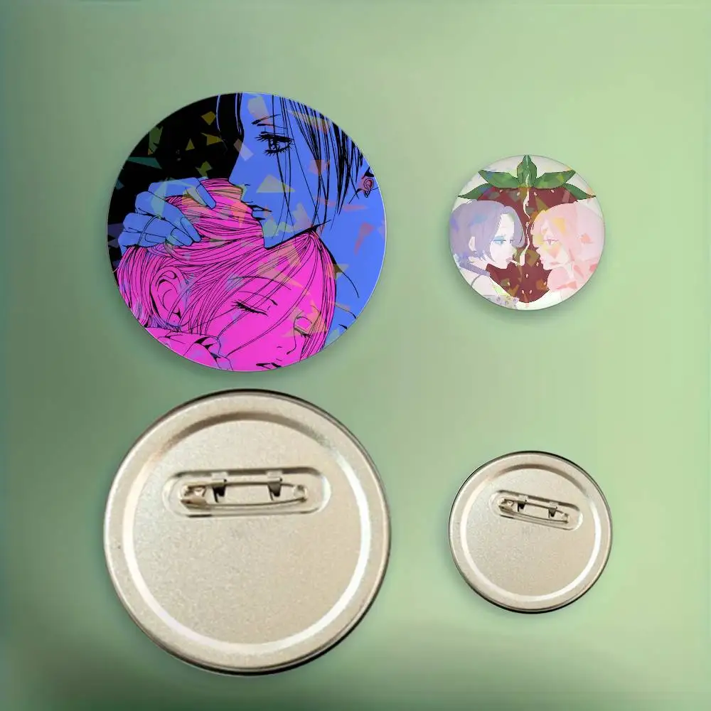 Anime Oosaki N-nanas and Hachi Cosplay Costume Badge Laser process Pin  Tinplate Brooch  Anime Prop Xmas Gift view 2