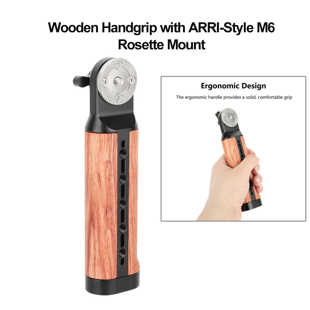 

Деревянные рукоятки в стиле CAMVATE ARRI с креплением для аксессуаров 1/4 "-20 и 3/8"-16 для боковых ручек в клетку