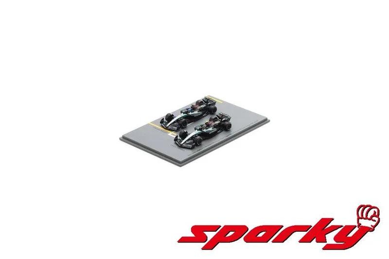 

Sparky 1:64 PETRONAS Formula One Team No.44 & No.63 Las Vegas GP 2024 two cars set Die-Cast Car Model Collection Miniature