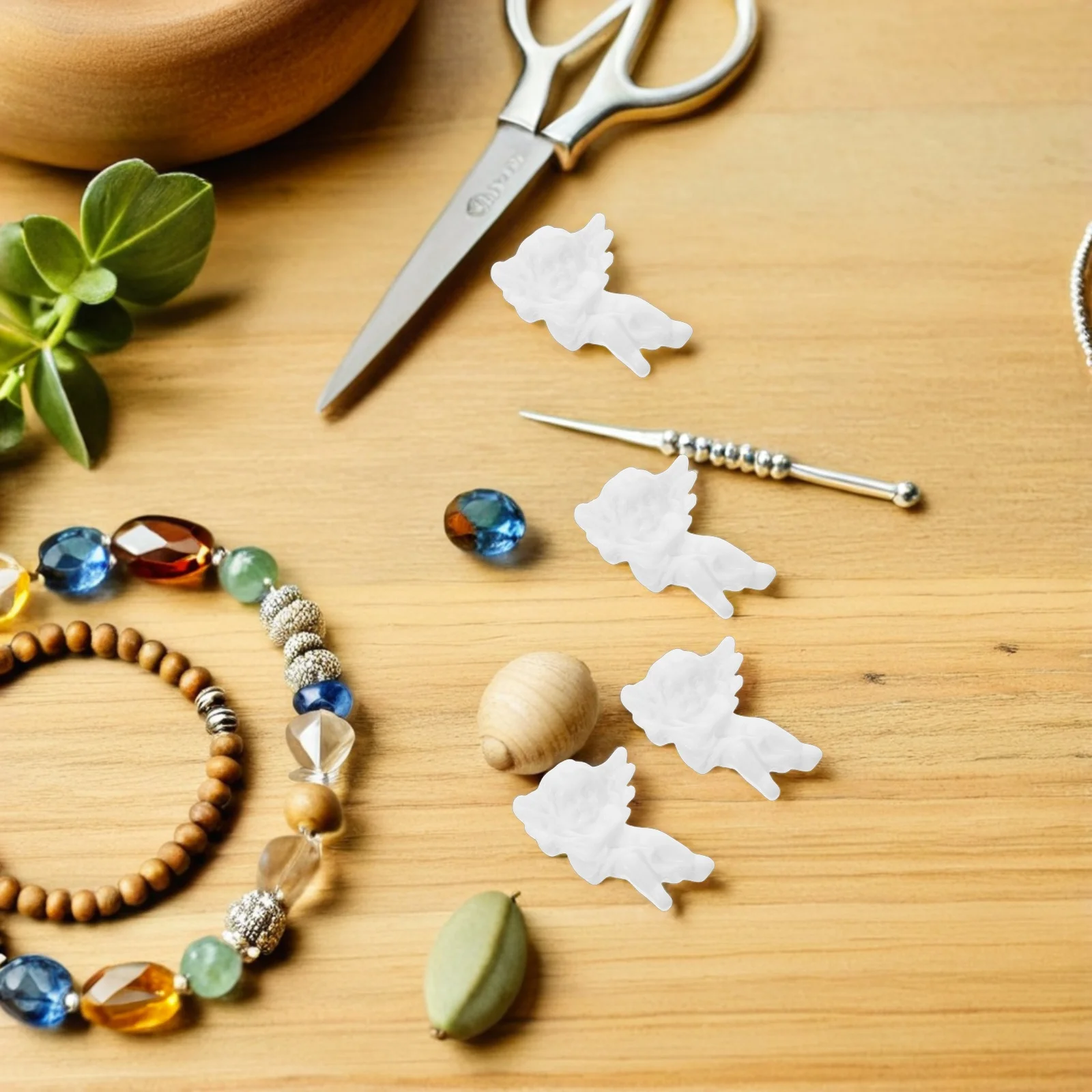 

100 шт. миниатюрных подвесок-ангелов из смолы для рождественских украшений, рукоделия, декора чехлов для телефонов, сказочные новогодние украшения