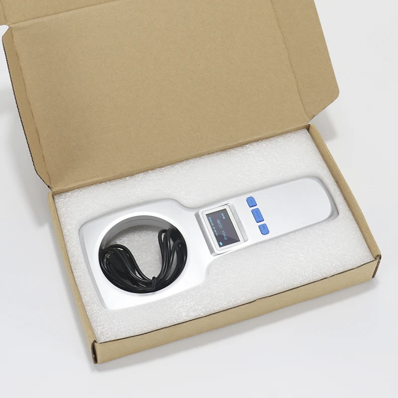 Microchiplezer voor huisdieren met 10000 platengeheugen 134,2 kHz Chiplezer voor dierentemperatuur Cadeau Hondentemperatuur Glazen tag