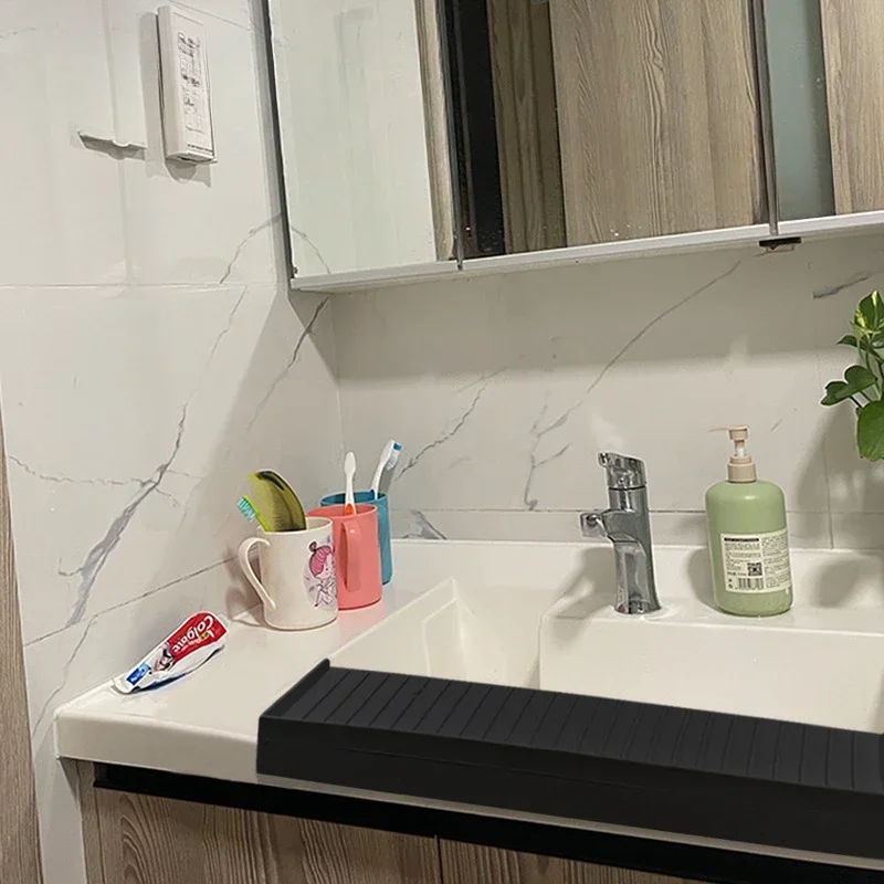 Durable Silicone Sink Edge Protector Upgrade Sink Counter Protector Can Be Cropped Sink Splash Guards Kitchen Escorredor Louças view 3