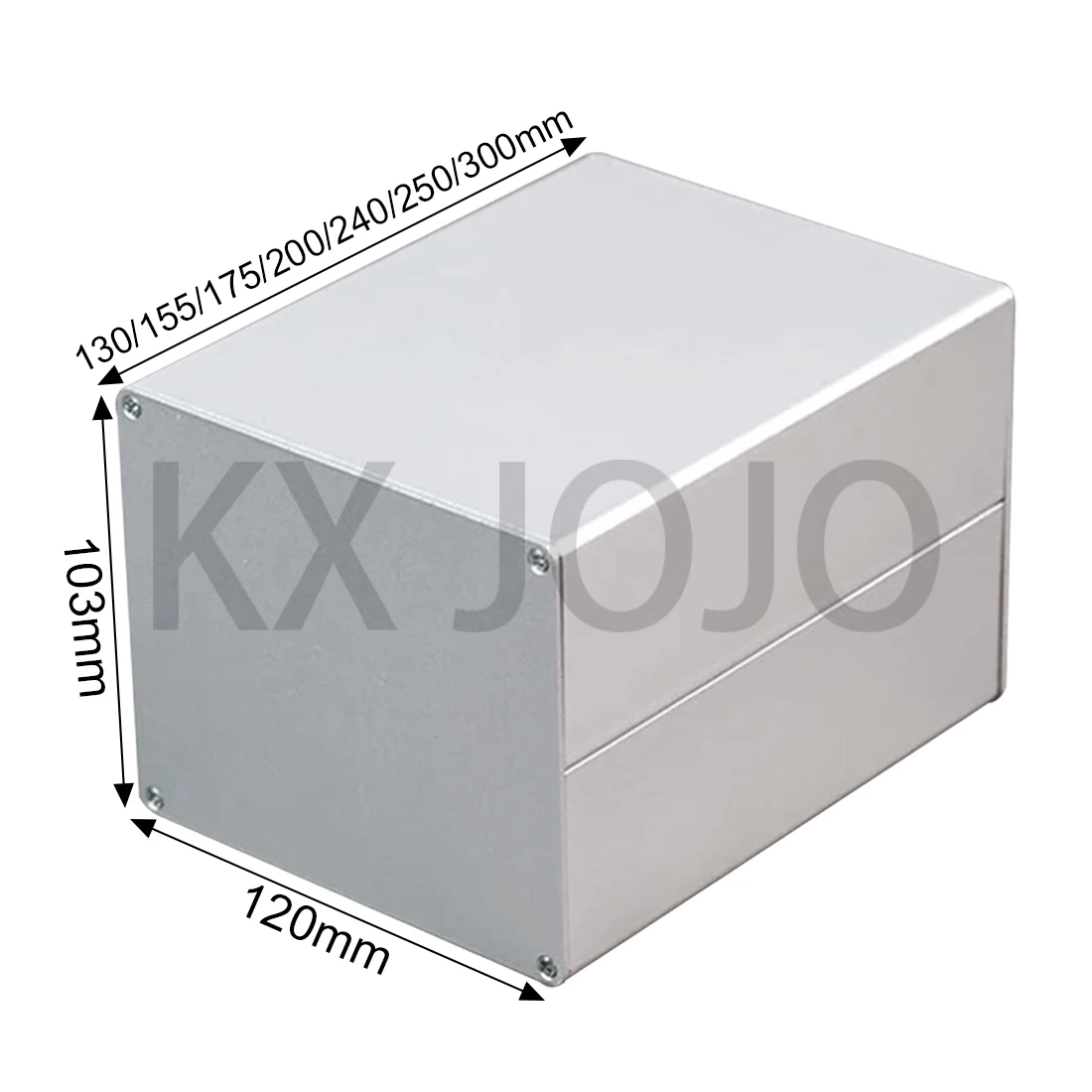 Aluminum Enclosure 120*103*200/240/250/300mm Split Box Silver Electrical Extruded Type Circuit Board Case DIY
