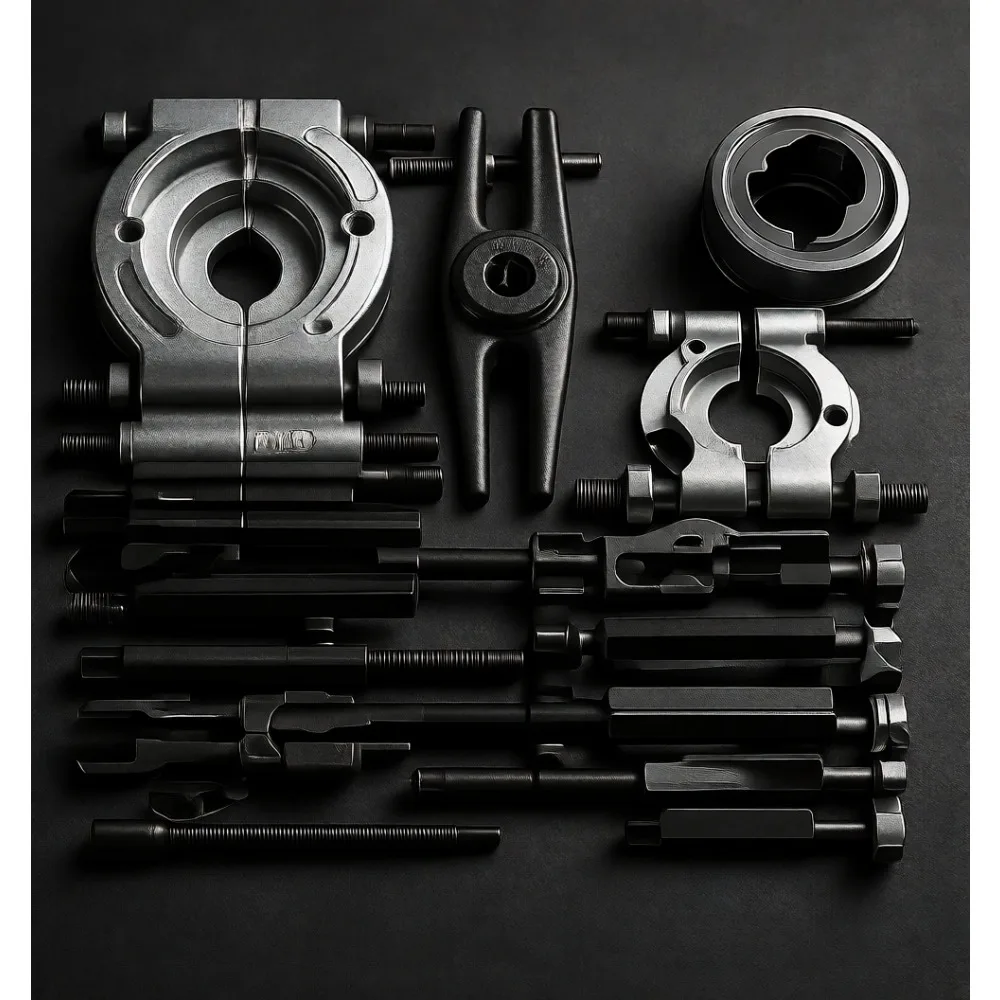 

12 Piece Heavy Duty 5 Ton Bearing Puller Set with 2 and 3 Inch Jaws for Wheel Hub Axle and Pinion Removal