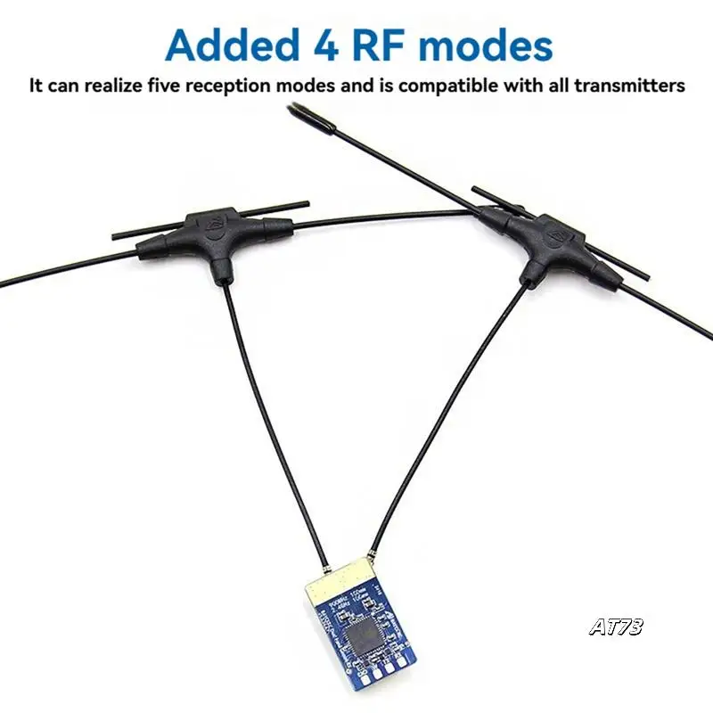 900/2400 Dual Band Gemini RX Receiver ELRS Dual Band Receiver For RC FPV Racing Long Distance UAV 80Mm Antenna
