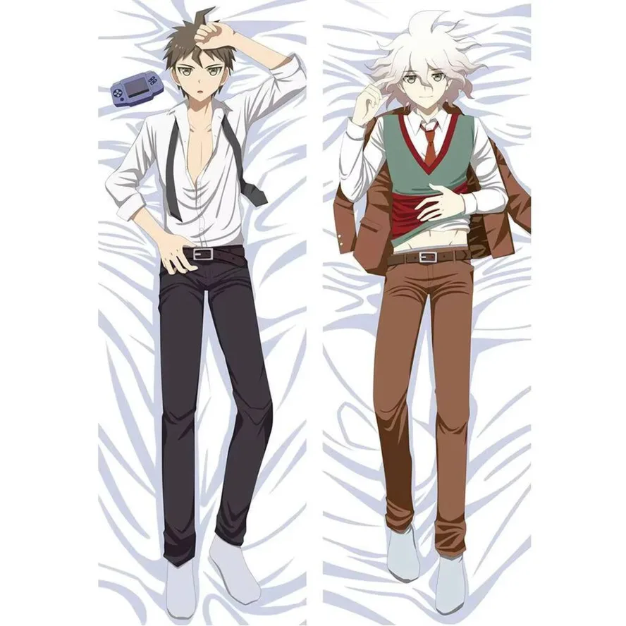 ACG-funda de almohada Dakimakura, fundas de cama de Anime, almohada corporal con bisagras de piel de melocotón, dibujos animados