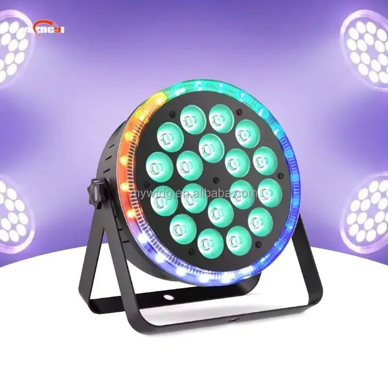18 full-color flat LED four-in-one filling light stage wedding dyeing light