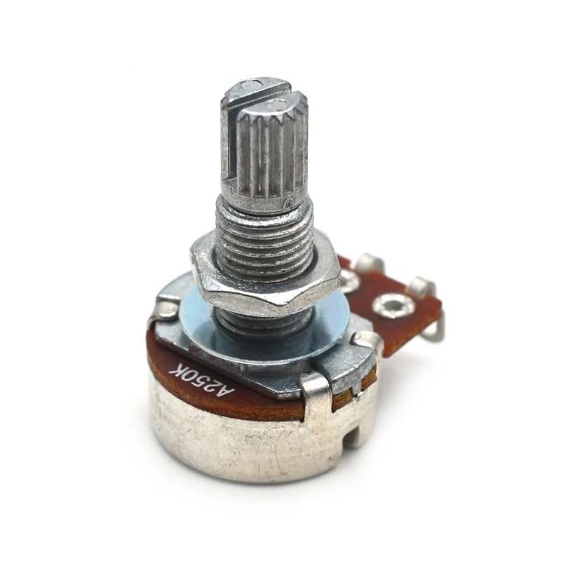 10Pcs A250K/B250K Split Shaft 18mm Guitar Volume Tone Pots Potentiometer for ELectric Guitar Bass