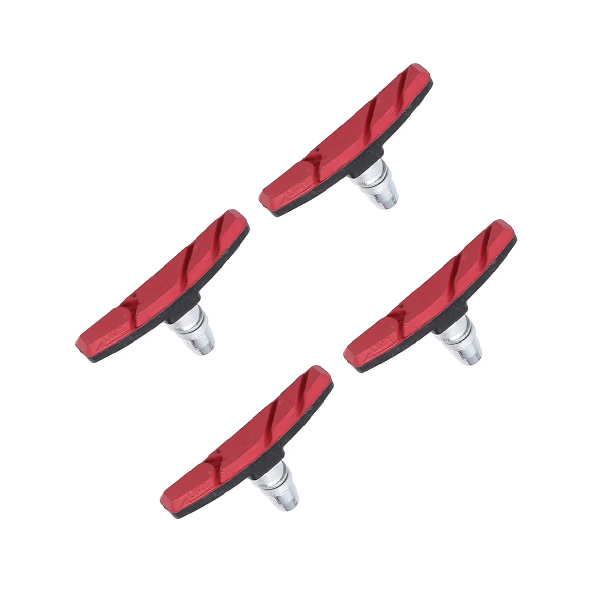 

2Pairs Pads Rubber Stainless Steel Strong Friction Bike Brake Pads Mountain Road Road Cycling Accessories