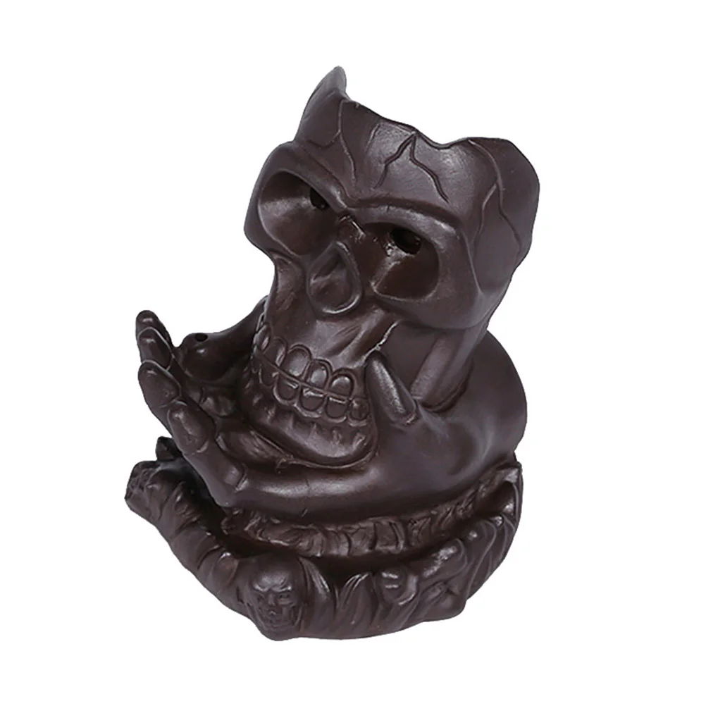 

Skull Aroma Diffuser Purple S Censer Craft Decoration Incense Burner Home Office Relaxation Decor
