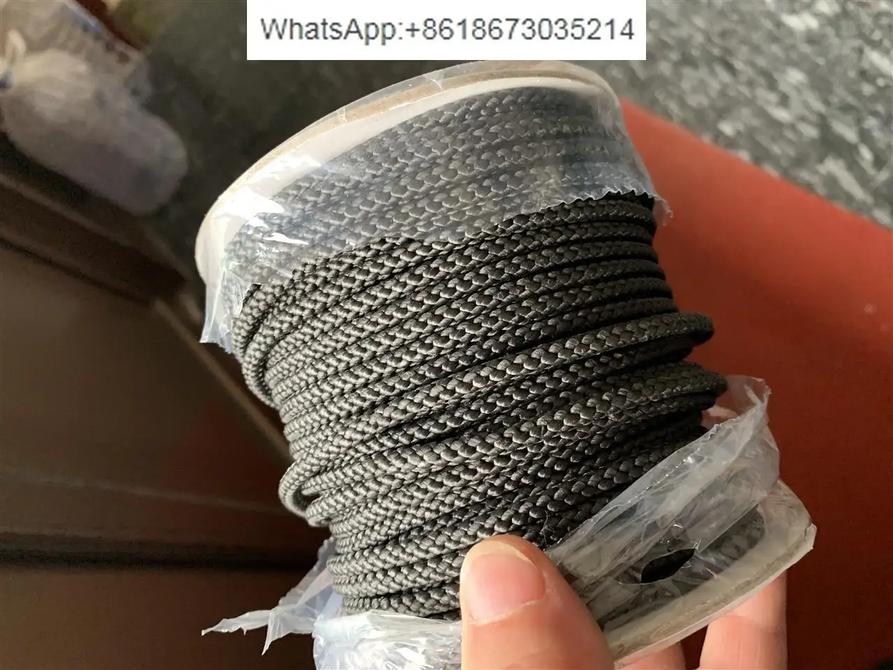 

Cup removal rope DeLaval cow milking machine Cup removal cylinder lifting rope Black rope, one roll of 50 meters