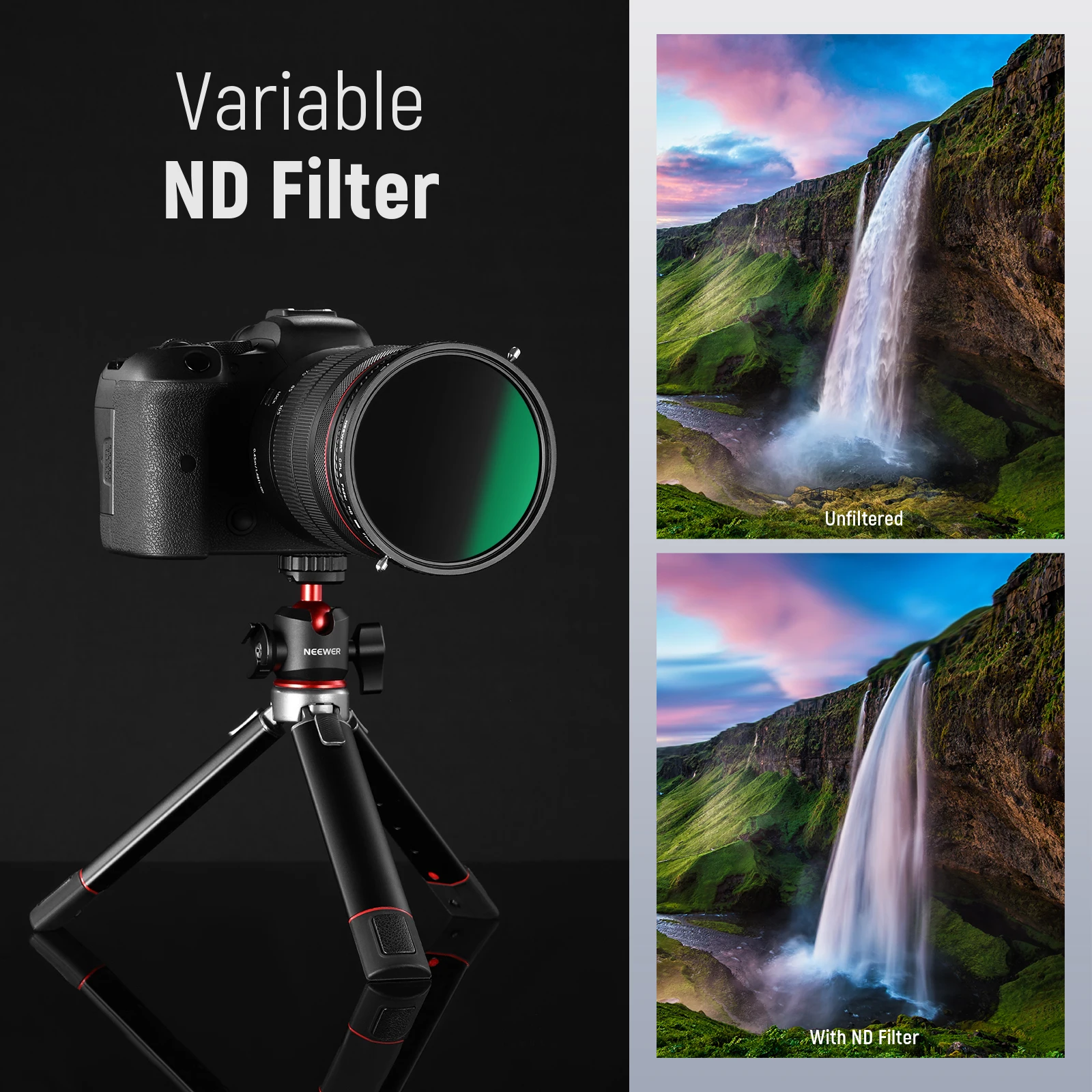 NEEWER 2-in-1 Variabler ND-Filter ND2–ND32 & CPL Zirkularer Polarisationsfilter Kein X-Kreuz / 30-Schicht Nano-Beschichtung / HD Optisches Glas – Detail 6