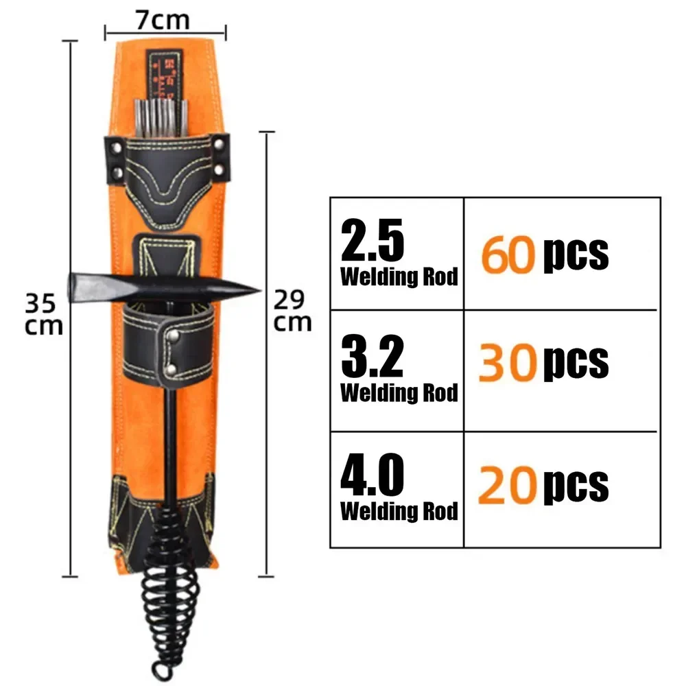 Imagem -02 - Organizador de Armazenamento de Ferramenta Portátil Bolsas Couro de Soldagem Rod Bolsa Bolsa de Armazenamento de Máquina Rod Toolkit de Trabalho Aéreo