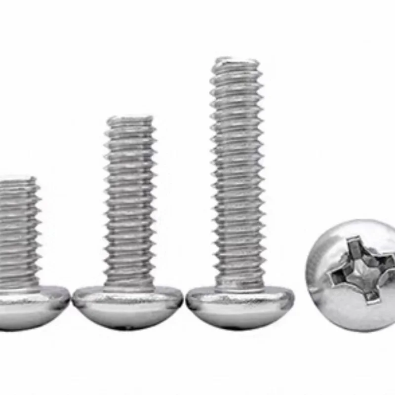 50 Pieces 2#-56 3#-48 4#-40 5#-40 Stainless Steel 304 UNC UNF American Standard Pan Head Phillips Coarse Thread Screw