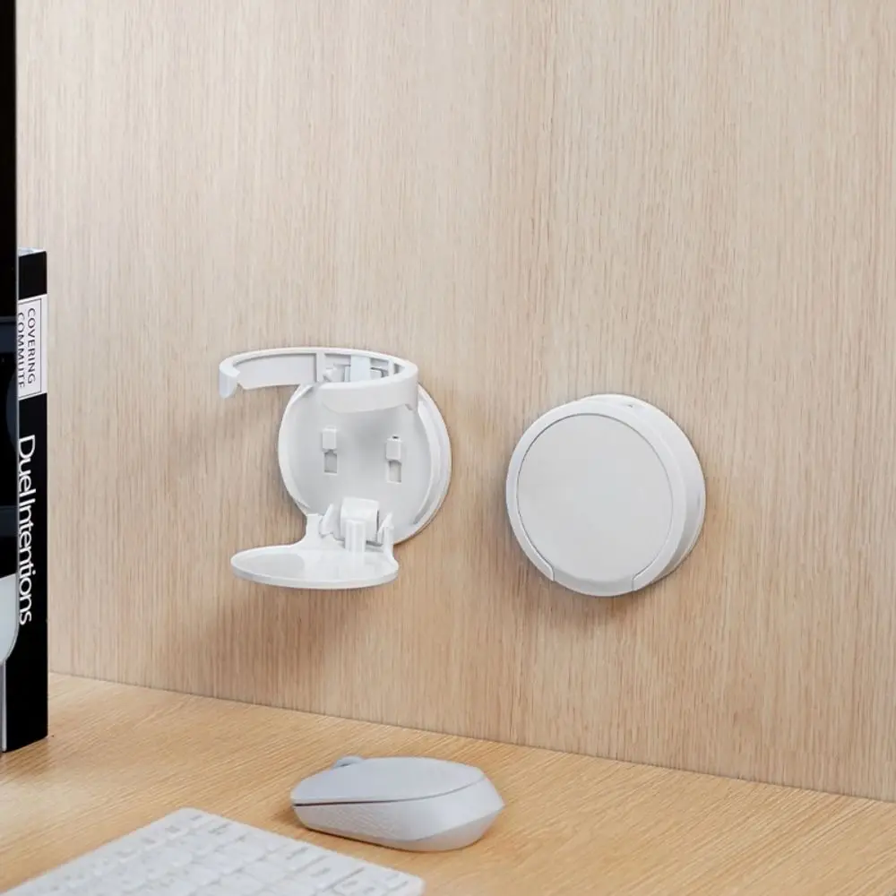 New Wall-Mounted Round Cup Holder Self-Adhesive Space-Saving Drink Holder Multipurpose Foldable Wall Bottle Rack