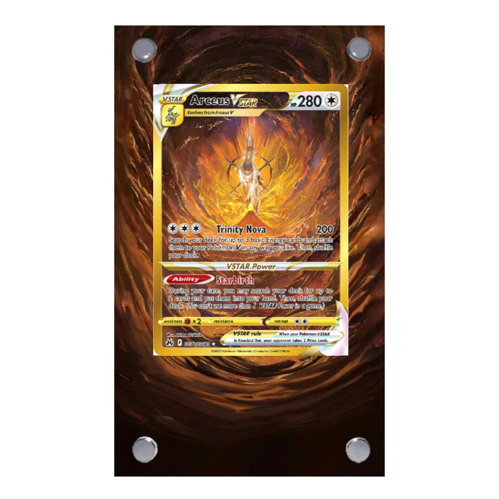 Pokemon Arceus Dialga Palkia Giratina Acrylic Extended Painting Stuck Brick Anime Classics Game Collection Card Display Stand