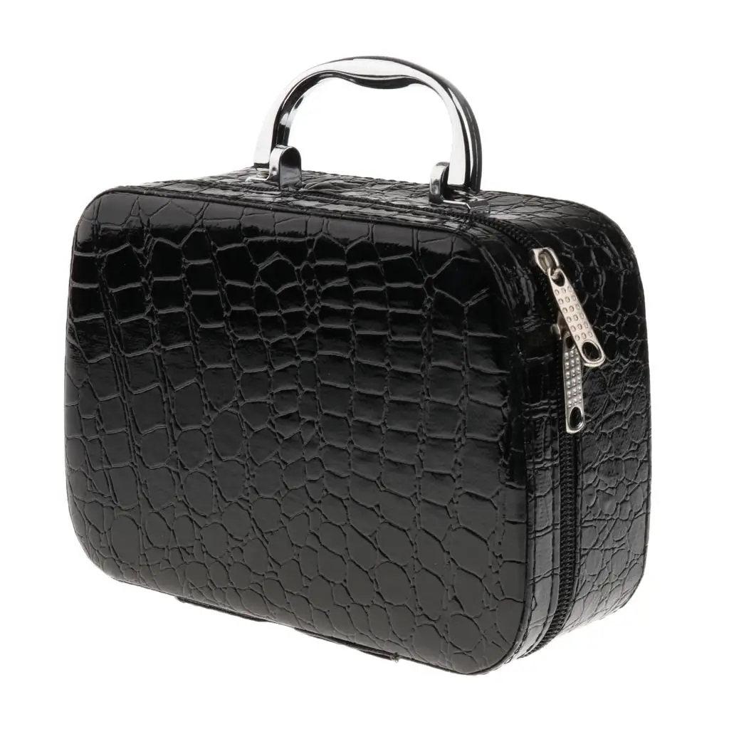 

PU Travel Cosmetic Bag Makeup Case Toiletry Organizer Storage Pouch Black