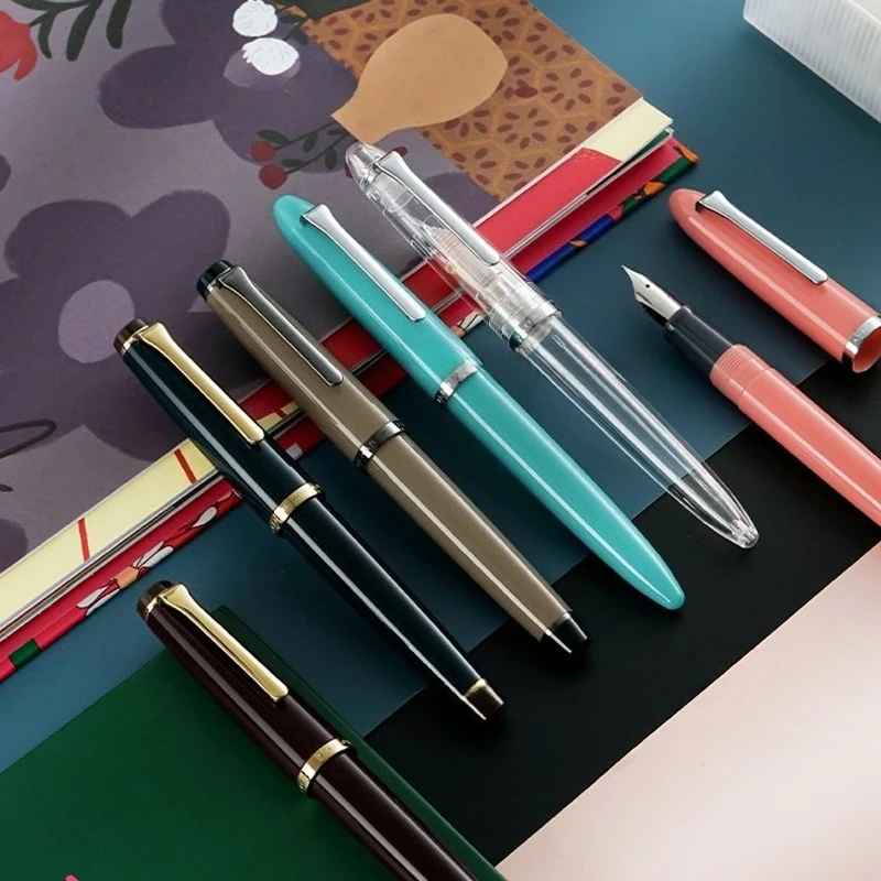 

SAILOR PROFIT JUNIOR White Ghost Fountain Pen Cigar Flat Top Dark Transfer Stone Smooth Steel Nib 11-9924/11-0222 Writing Gift