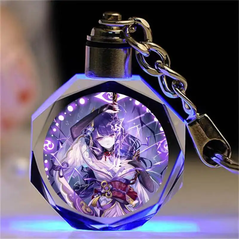 GameGenshin Impact Aartoon Animation luminous Crystal Schoolbag Pendant Birthday Gift Graduation Souvenir DIY Holiday Gift