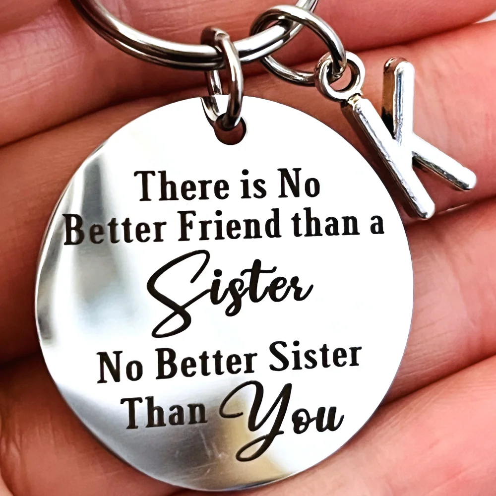 Sister Gifts From Sister Bestie Best Friends Graduation Christmas Valentines Day Jewelry Keychain Best Birthday Gifts