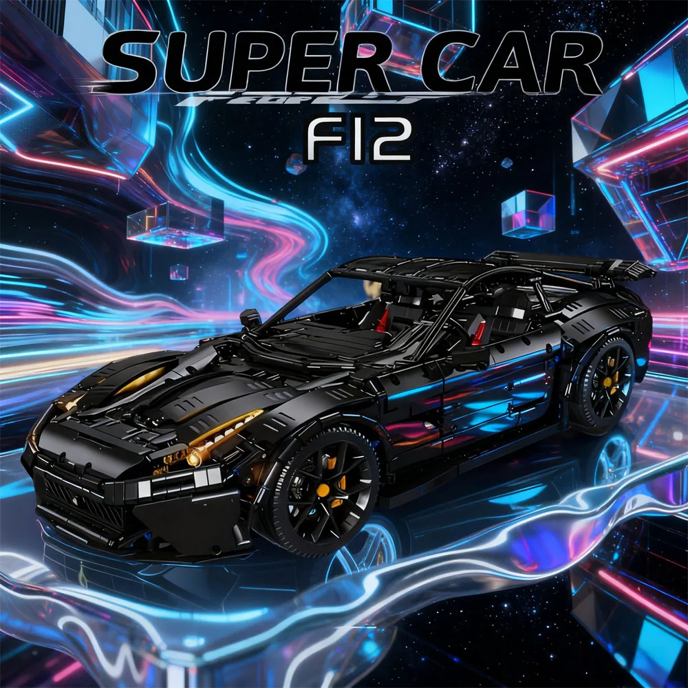 

Techinic JIESTAR 3097 шт. MOC-41271 высокотехнологичный 1:8 F12 черный автомобиль Super Racing Creative Racing, коллекция для энтузиастов в подарок, 91102