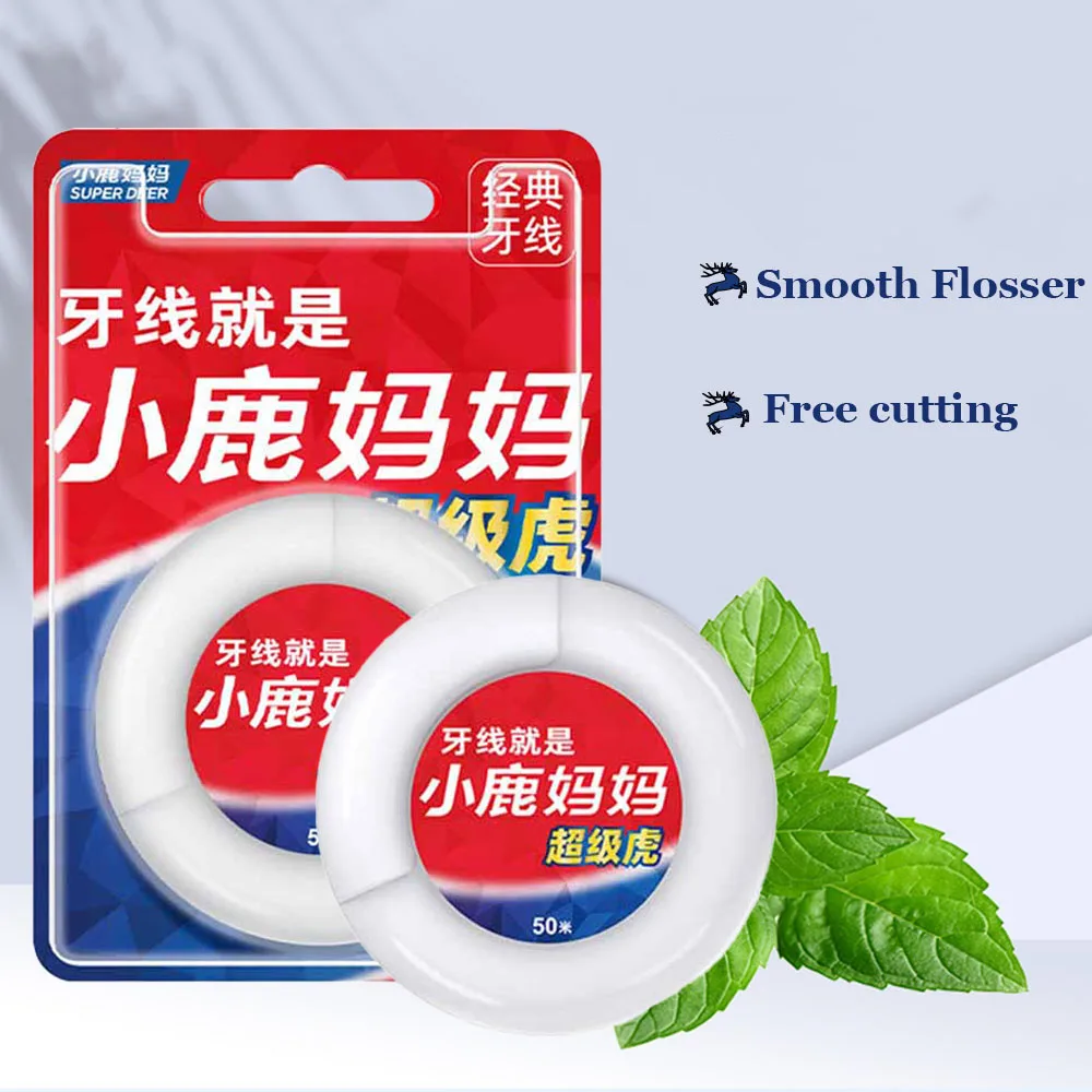 Super Deer 6 Rolls Creative Dental Flossers For Adult Oral Hygiene Teeth Cleaning Wire Portable Scalable Dental Floss Spool