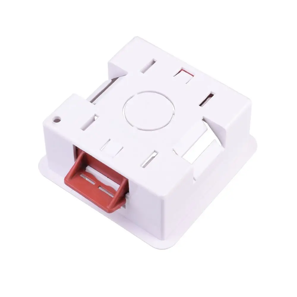 Junction Box Gypsum Board Lining Box White Embedded Install Wall Socket Cassette 86 Type 35/46mm Depth Wall Switch Box Socket