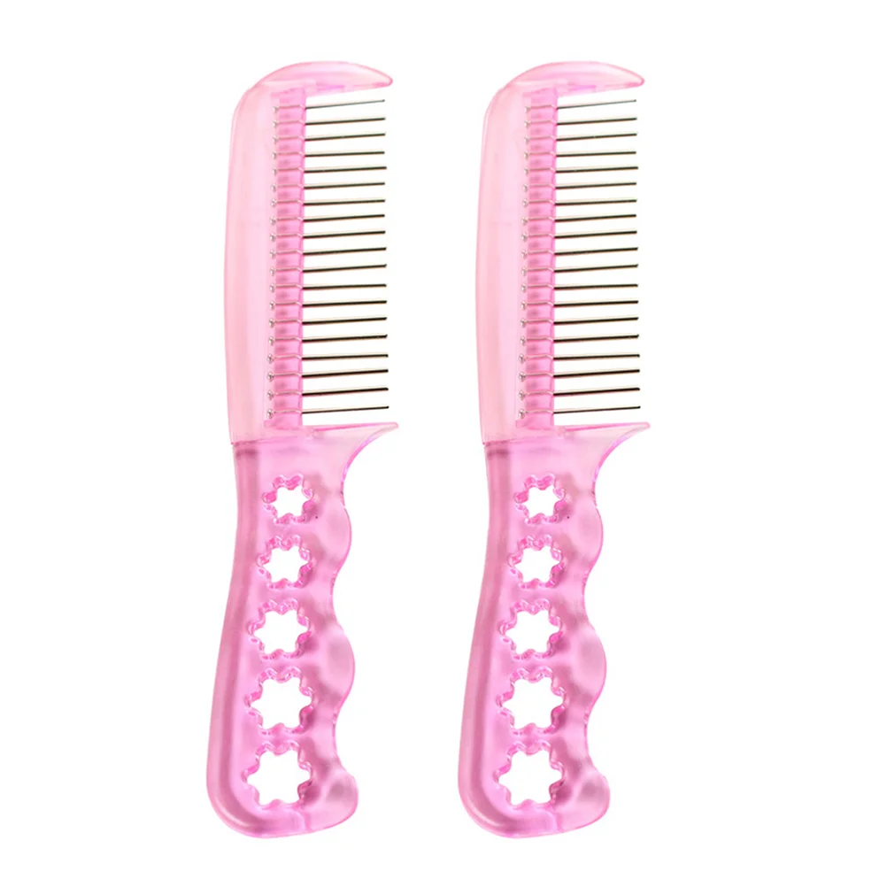 

2 Pcs Comb Curly Human Hair Hairbrush Baby Wire Plastic Synthetic Women's