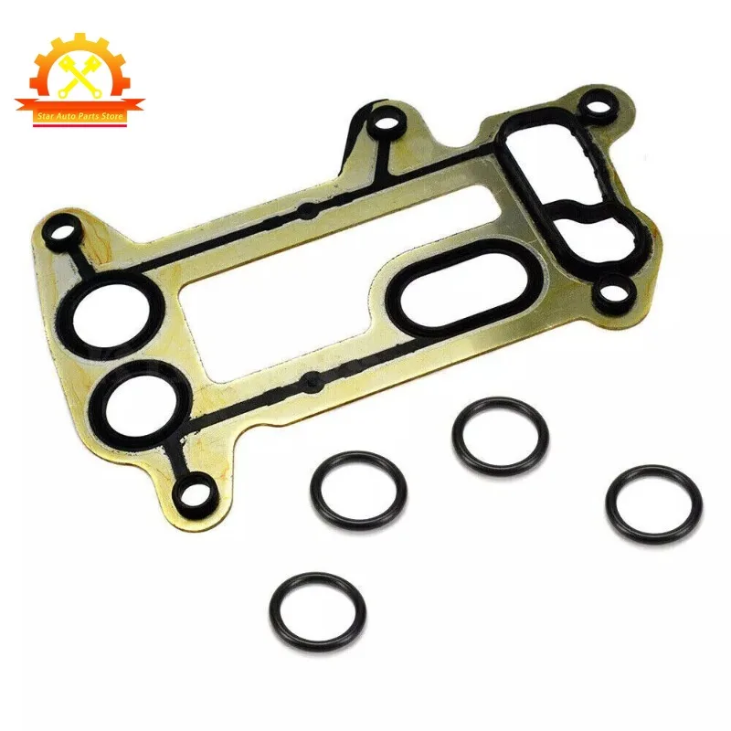 11427802114   Комплект прокладок корпуса масляного радиатора двигателя, комплект уплотнений для BMW E90 E60 E61 E87 E83 2,0 DIESEL N47 1142 7802 114