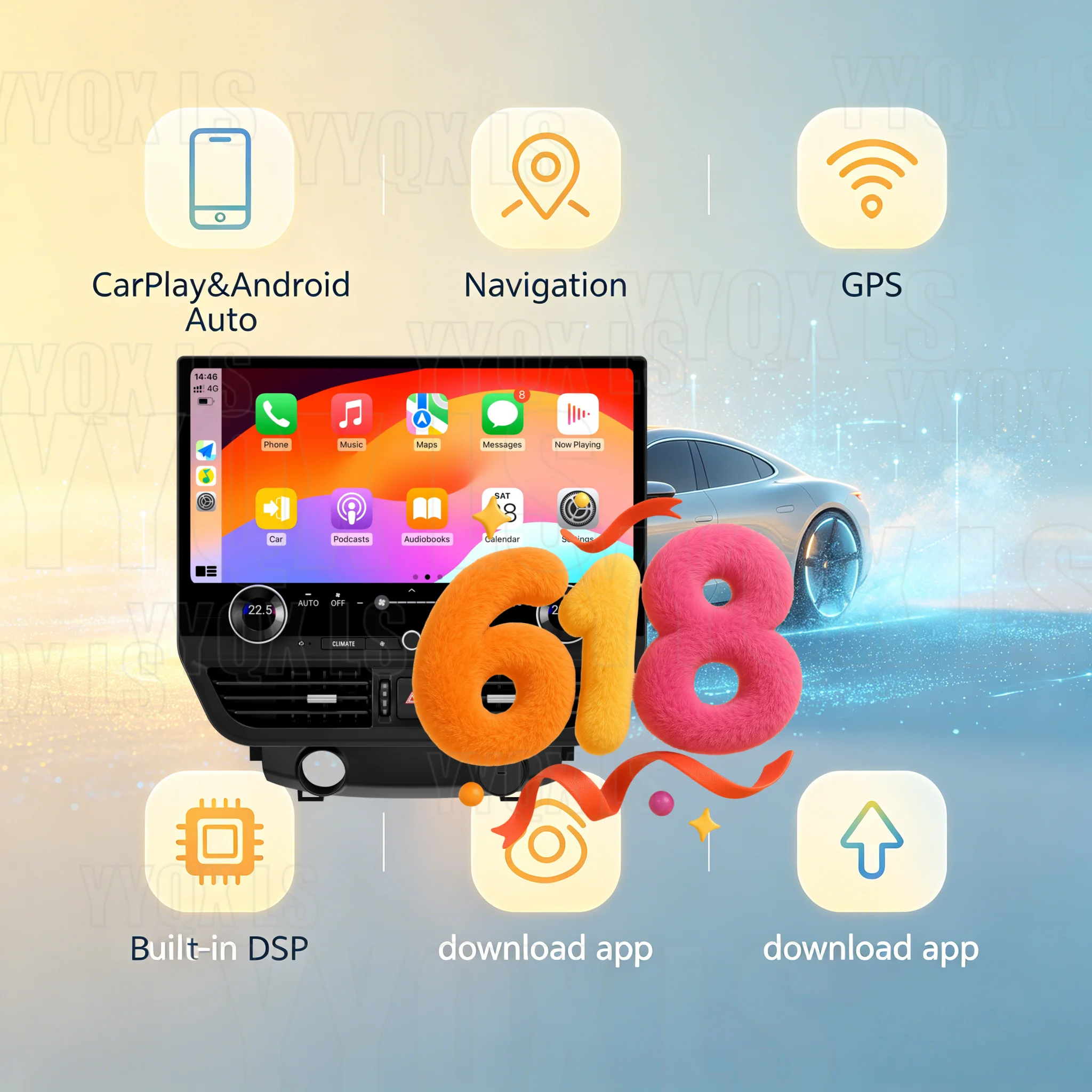 

19.8 Inch 8 Core Qualcomm Android For Lexus LX570 2007~2015 Car Multimedia Automotive GPS Navigat Car Radio Reciever Head Unit
