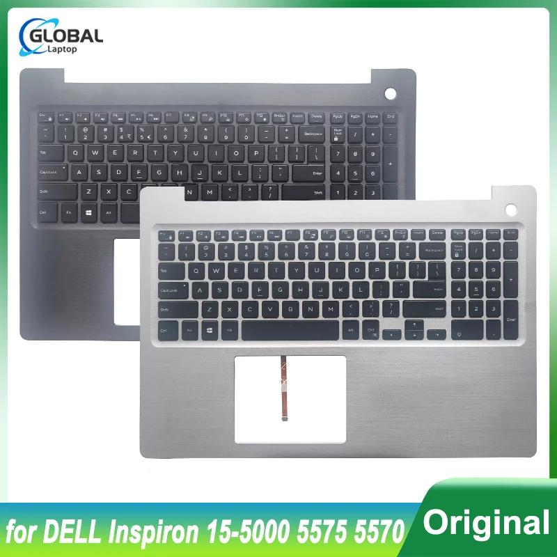 

NEW Original US Keyboard for DELL Inspiron 15-5000 5575 5570 Laptop Palmrest Upper Cover Top Case Backlit Touchpad 0MR2KH 08D7T9