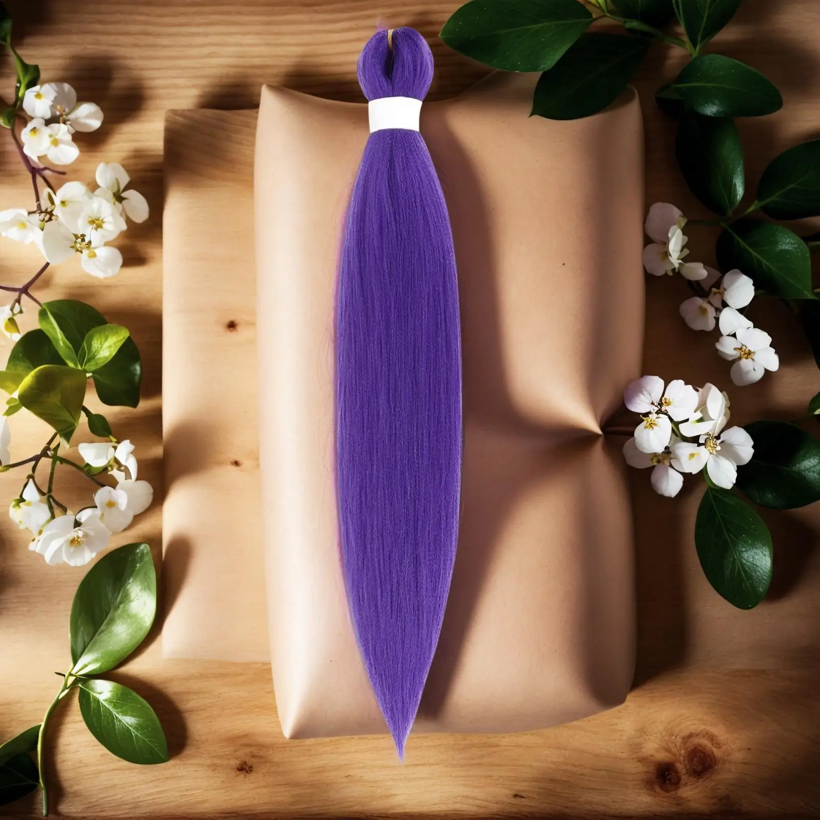 Extensiones de cabello trenzado de color sintético de 26 pulgadas, cola de caballo larga y recta, cola de caballo trenzada colorida, accesorios para el cabello