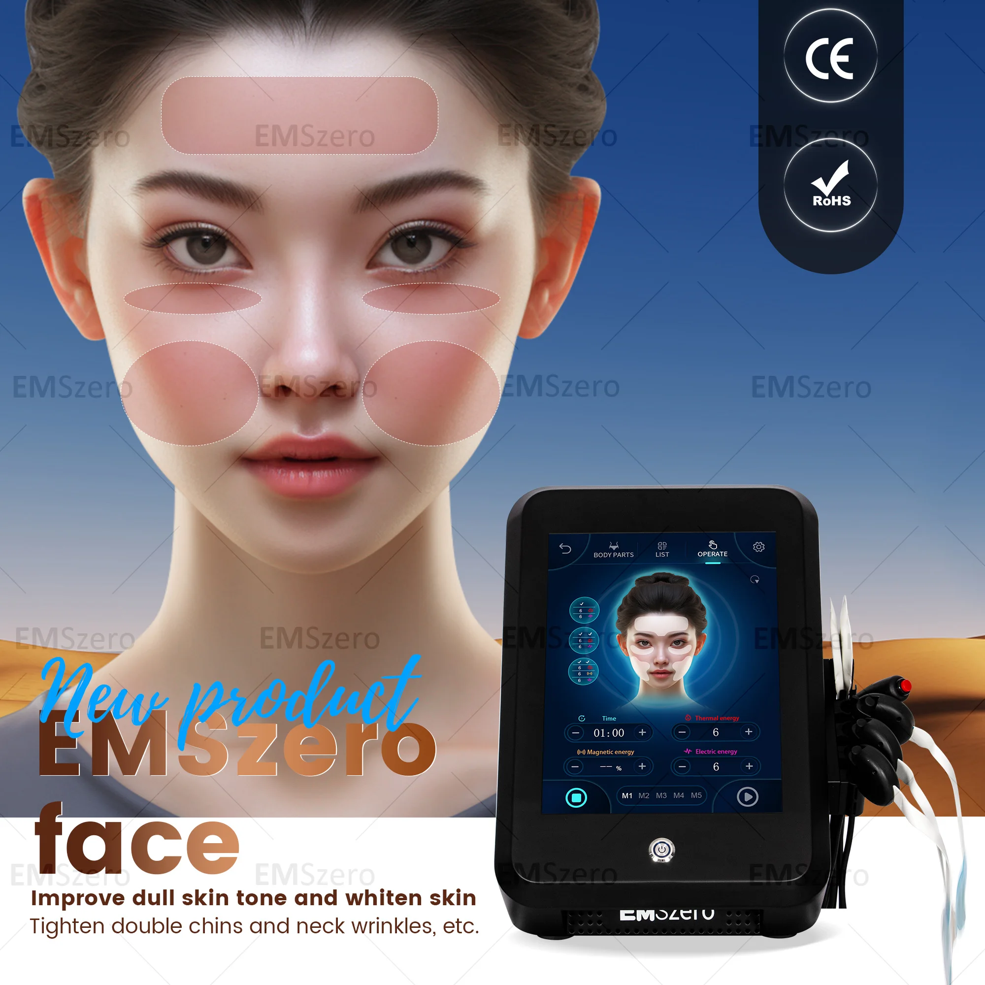 The Latest EMS  Beauty Machine in 2024 Restores Skin Vitality, Lifts and Regulates the Face, and Contracts Pores.