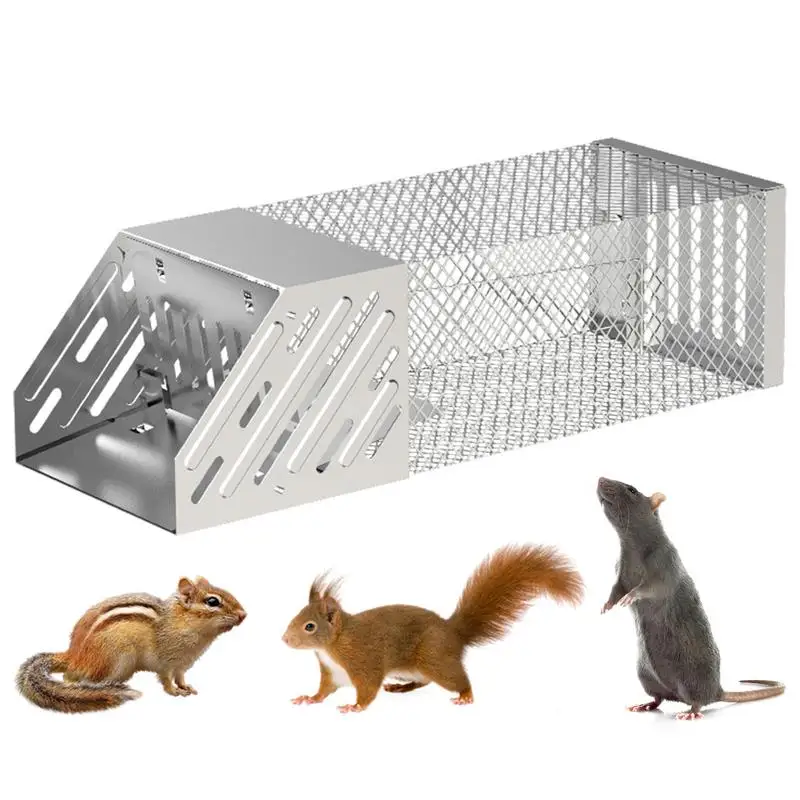 

Catch And Release Mouse Traps Stainless Steel Squirrel Cage Live Catch Mouse Traps Versatile Live Animal Catcher For House