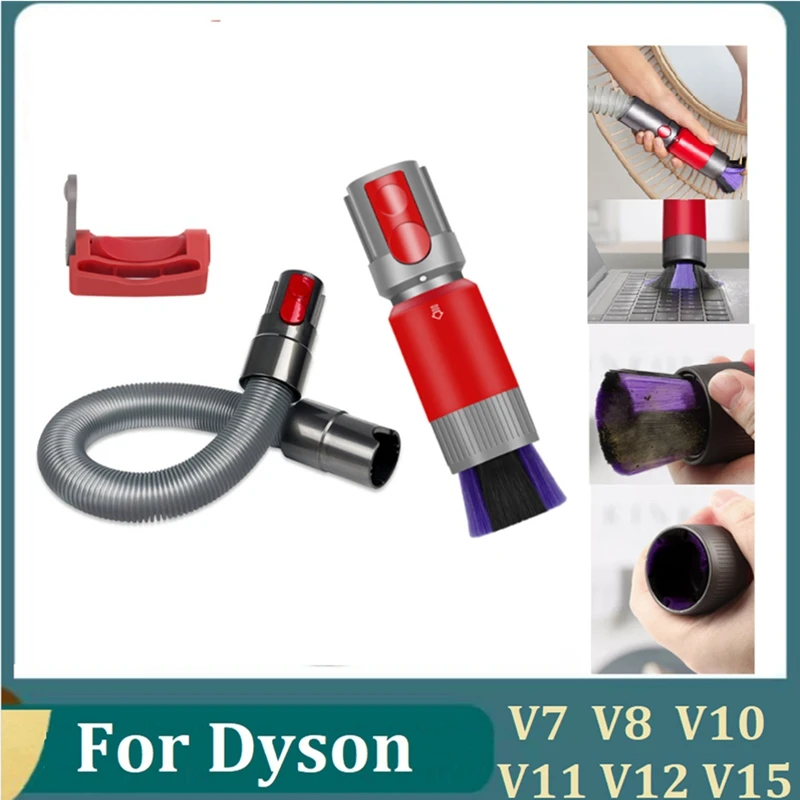 

Traceless Dust Brush Head Extension Hose Set Vacuum Cleaner Suction Head Replacement Spare Parts For Dyson V7 V8 V10 V11 V12 V15