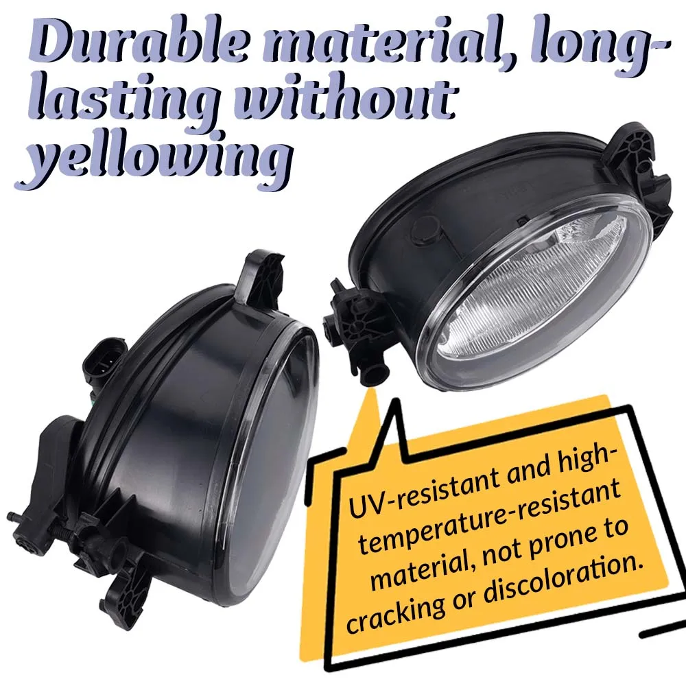  Fog Lamp Assembly Headlights Fog Lights Housing for Mercedes-Benz 2006-2011 ML-Class W164 compatible with Mercedes C E R view 6