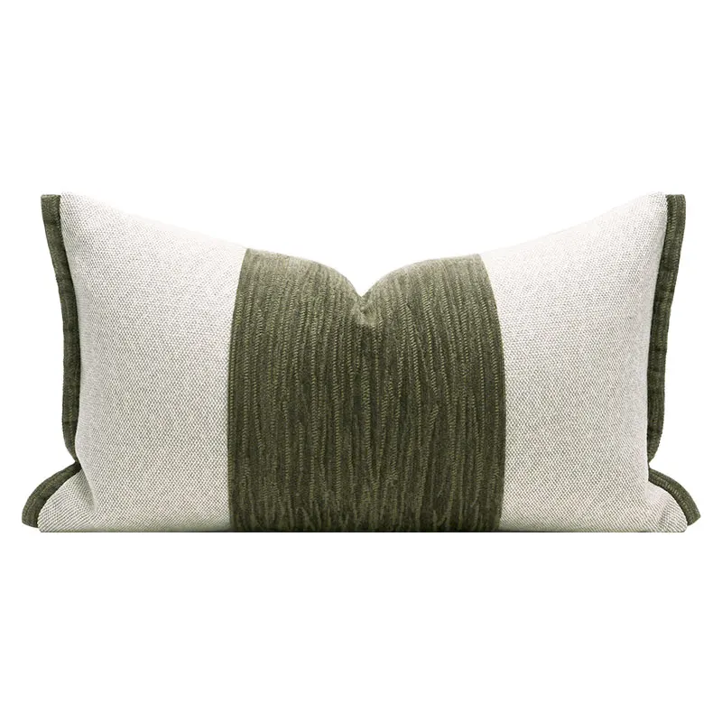 Green Ivory Pillows Luxury Patchwork Cushion Case 30x50 Decorative Pillow Cover For Sofa Chair Bedding Modern Home Decorations