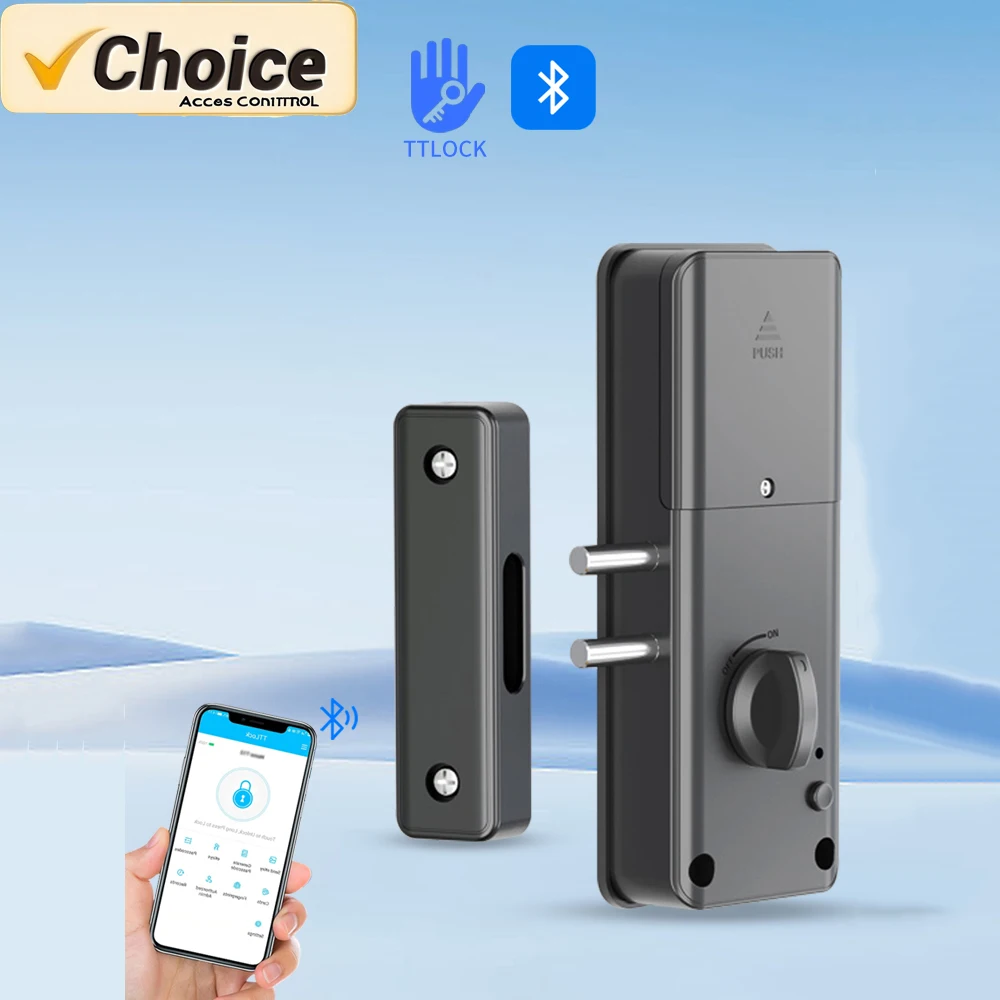 

TTLOCK Smart Lock Keyless Entry via APP/IC Card, Concealed Motorized Deadbolt Lock for Wooden Doors Home Security, Anti-Burglar