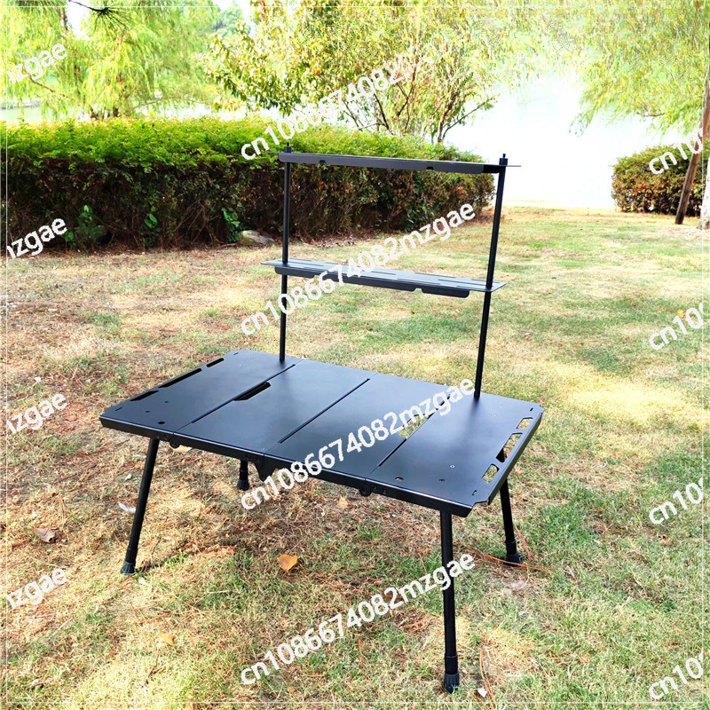 Cross Border Outdoor Aluminum Alloy IGT Tactical Table, Portable Folding Table, Ultra Light Camping Four Fold Table