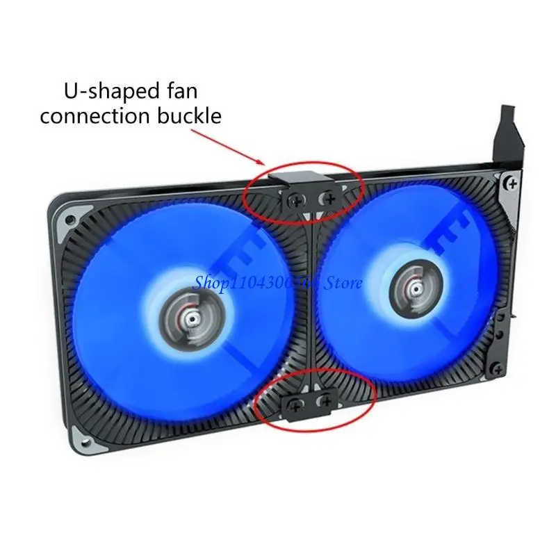 02DD 20Pcs 12cm-14cm Fan Connector Buckle Fan Parallel Buckle Fan Cooling DIY