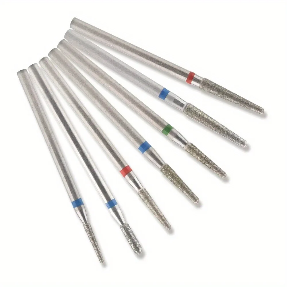 7PCS/BAG Nail Drill Bits Diamond Tips for Electric Manicure Pedicure Machine Milling Cutter，Nail Art Manicure Tool Accessories