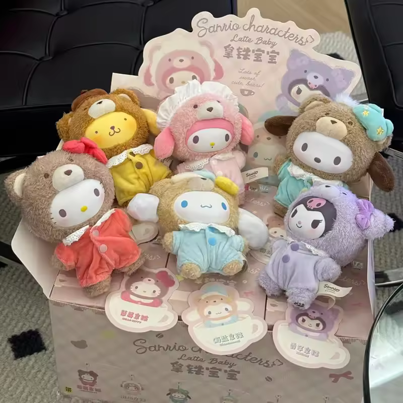 Sanrio Character Latte Baby Vinyl Blind Box Toys Cinnamoroll Kuromi Pendant Action Figure Mystery Box Melody Doll Surprise Gifts - AliExpress 26